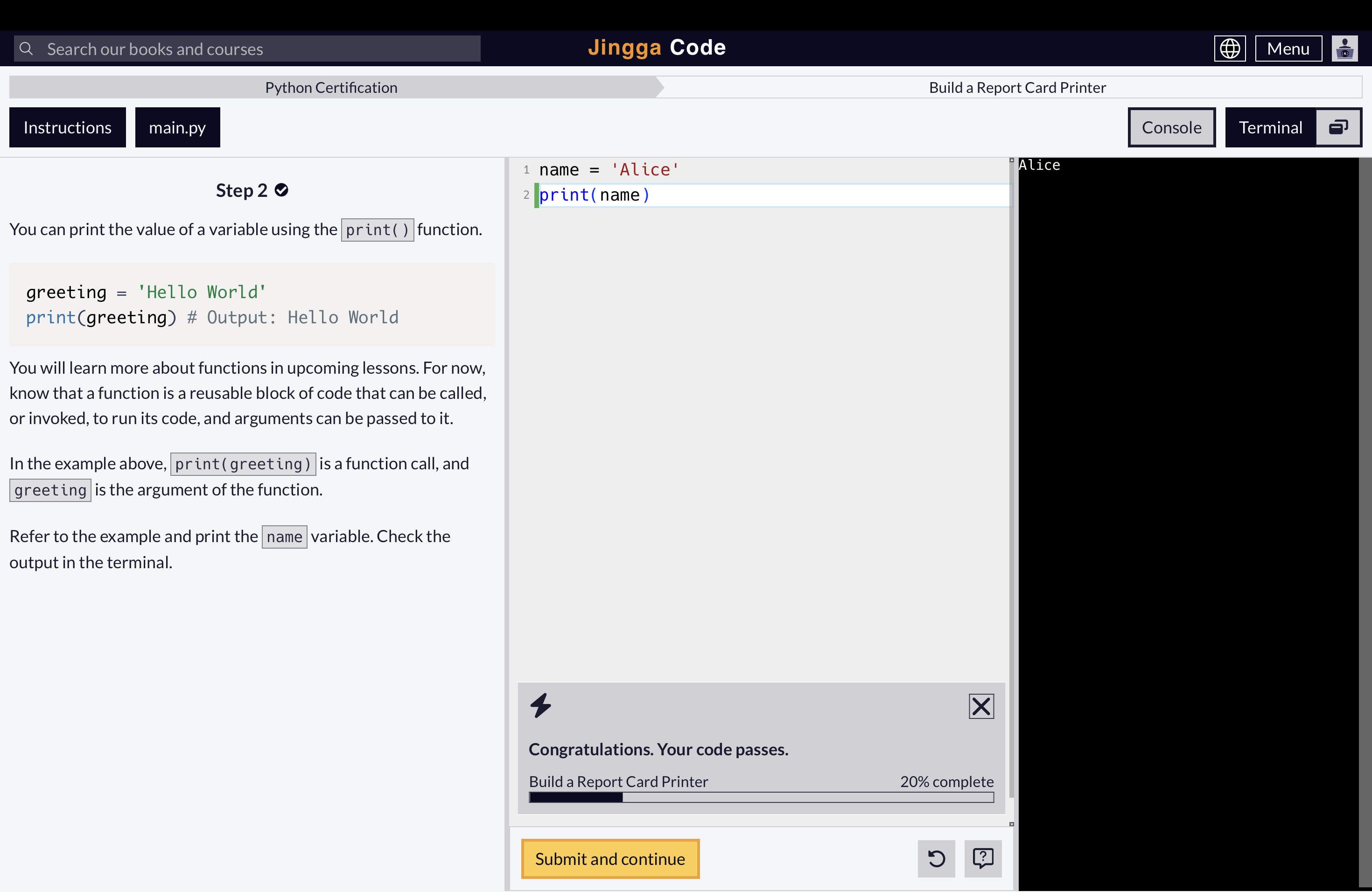 Tampilan antarmuka Interactive Code Editor dan e-certificate berkode QR pada platform Jingga Code SMKN 1 Rongga